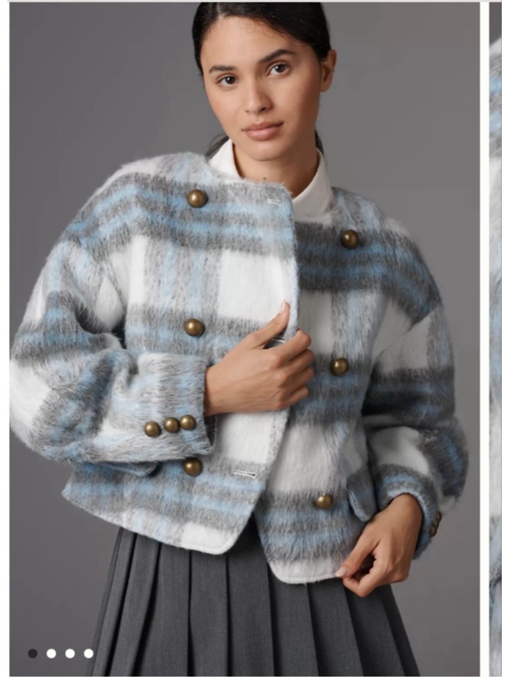 Anthro X Maeve| Plaid Wool Blend Jacket| Med| NWT| $298 Retail